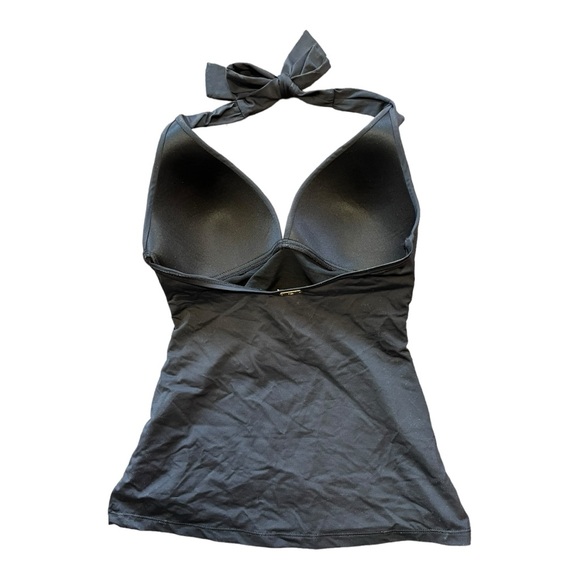 NWOT LAUREN RALPH LAUREN | Black Beach Club Molded Cup Halter Tankini Top 4 - Picture 4 of 6